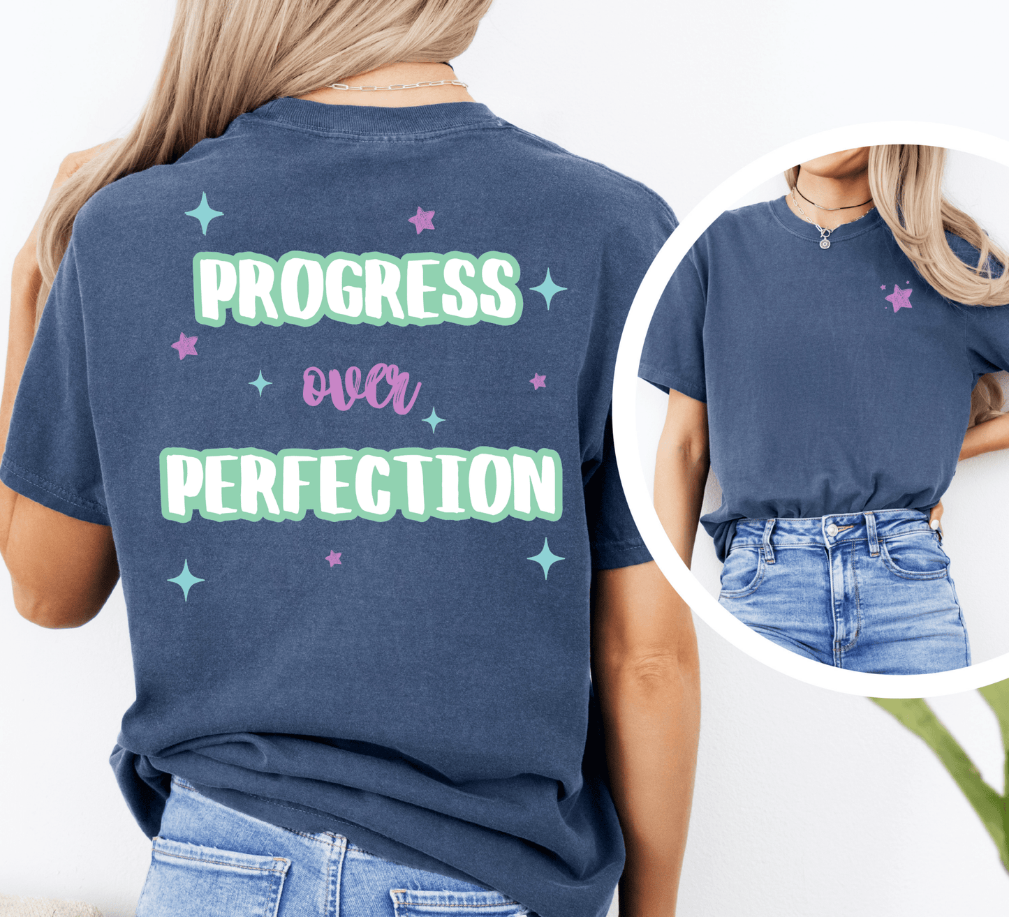 Progress Over Perfection T-Shirt - Coco Harmonoco