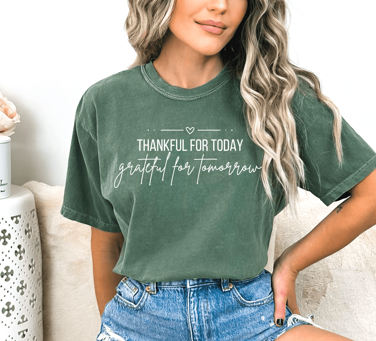 Thankful for Today, Grateful for Tomorrow Tee - Coco Harmonoco
