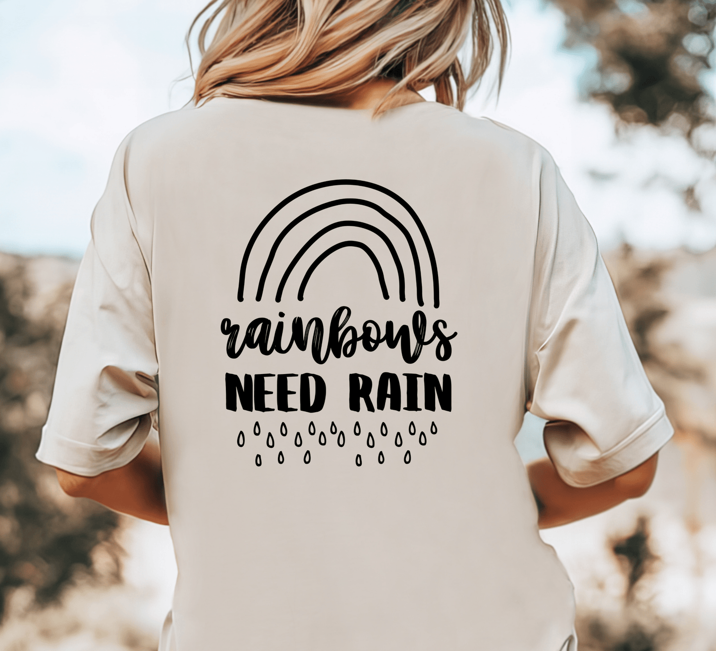 Rainbows Need Rain T-Shirt - Coco Harmonoco