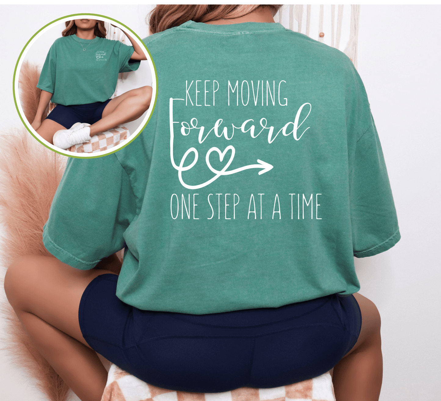Keep Moving Forward One Step at a Time T-Shirt - Coco Harmonoco